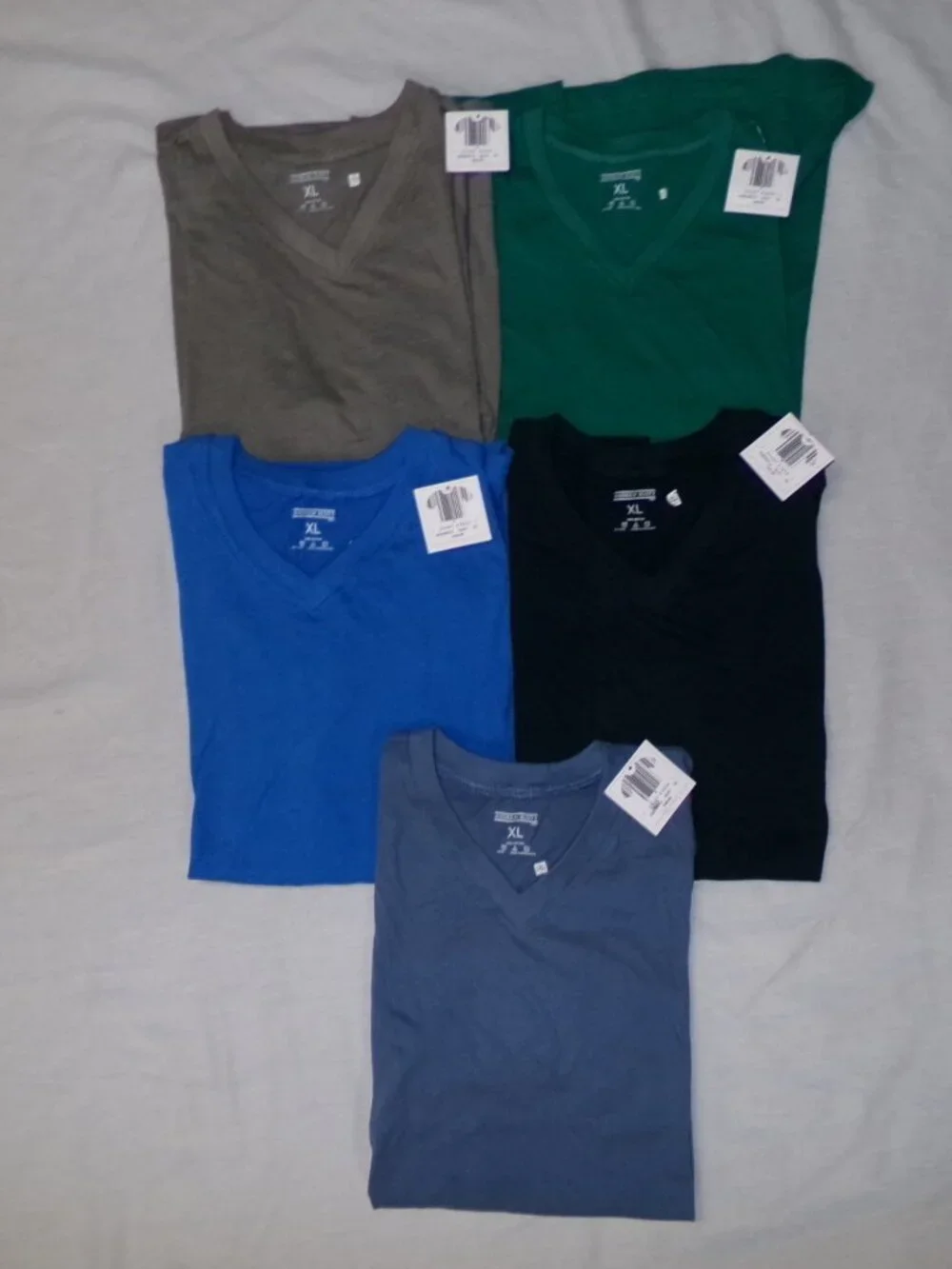 NWT Lot of 5 Andrew Scott Underwear T Shirt Boys sz XL Short Sleeve 100% Cotton